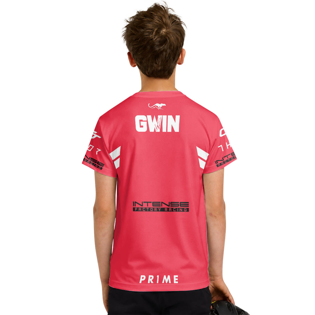 Aaron Gwin Intense Pink Youth Short Sleeve Mountain Bike Jersey