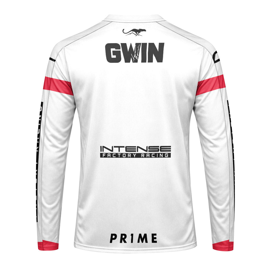 Aaron Gwin White Grey Camo Long Sleeve Mountain Bike Jersey