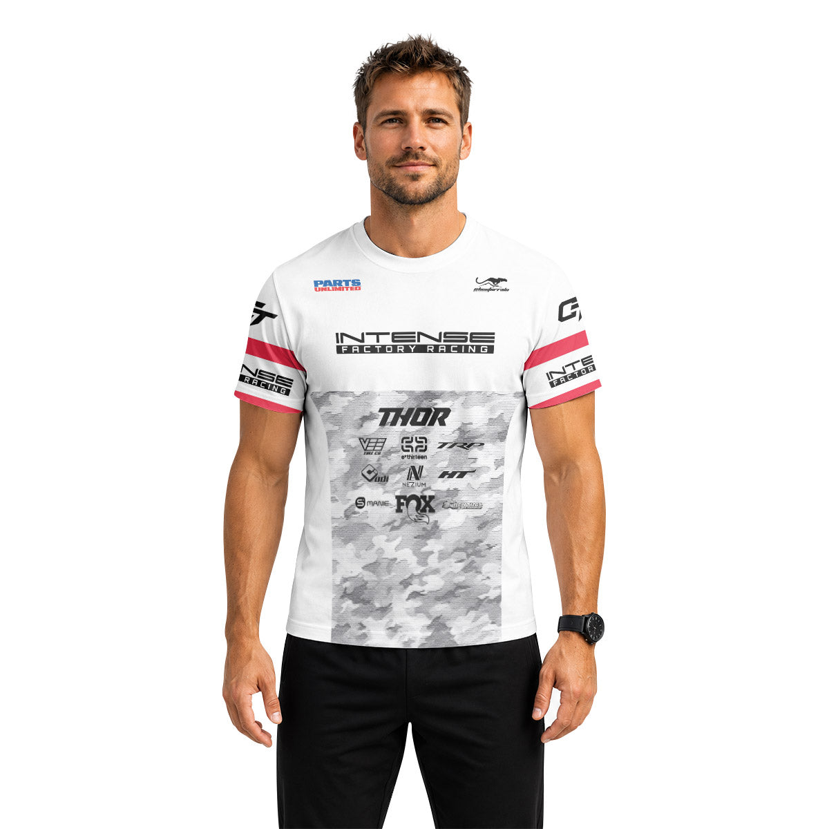 Aaron Gwin White Grey Camo Short Sleeve Mountain Bike Jersey