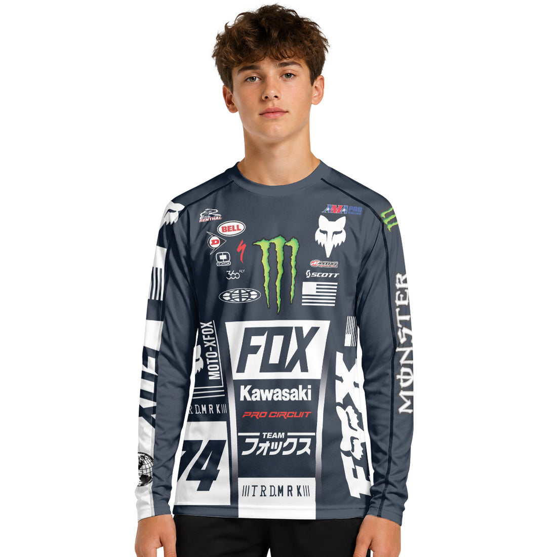 Chris Alldredge 35 Monster Youth Long Sleeve Motocross Jersey