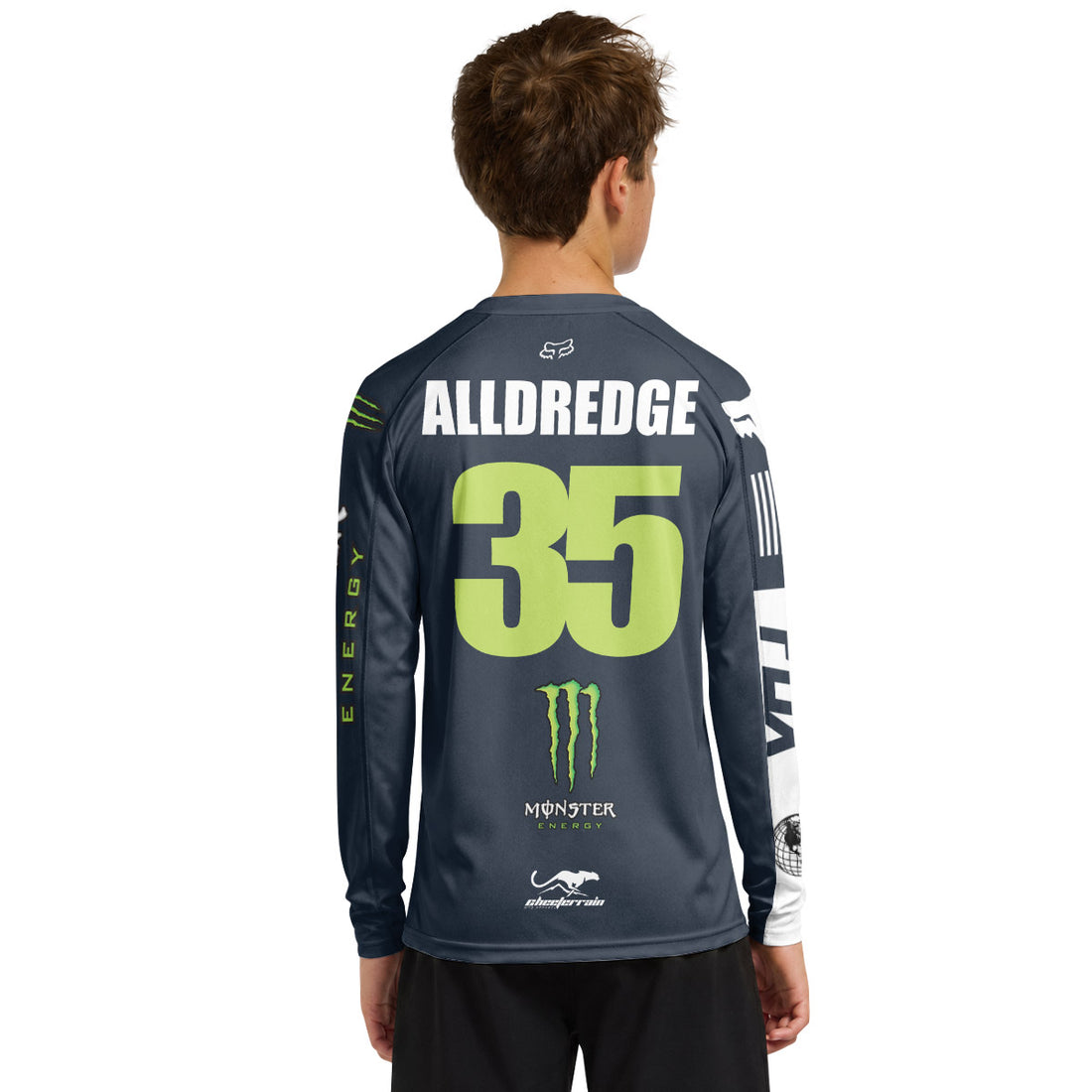 Chris Alldredge 35 Monster Youth Long Sleeve Motocross Jersey