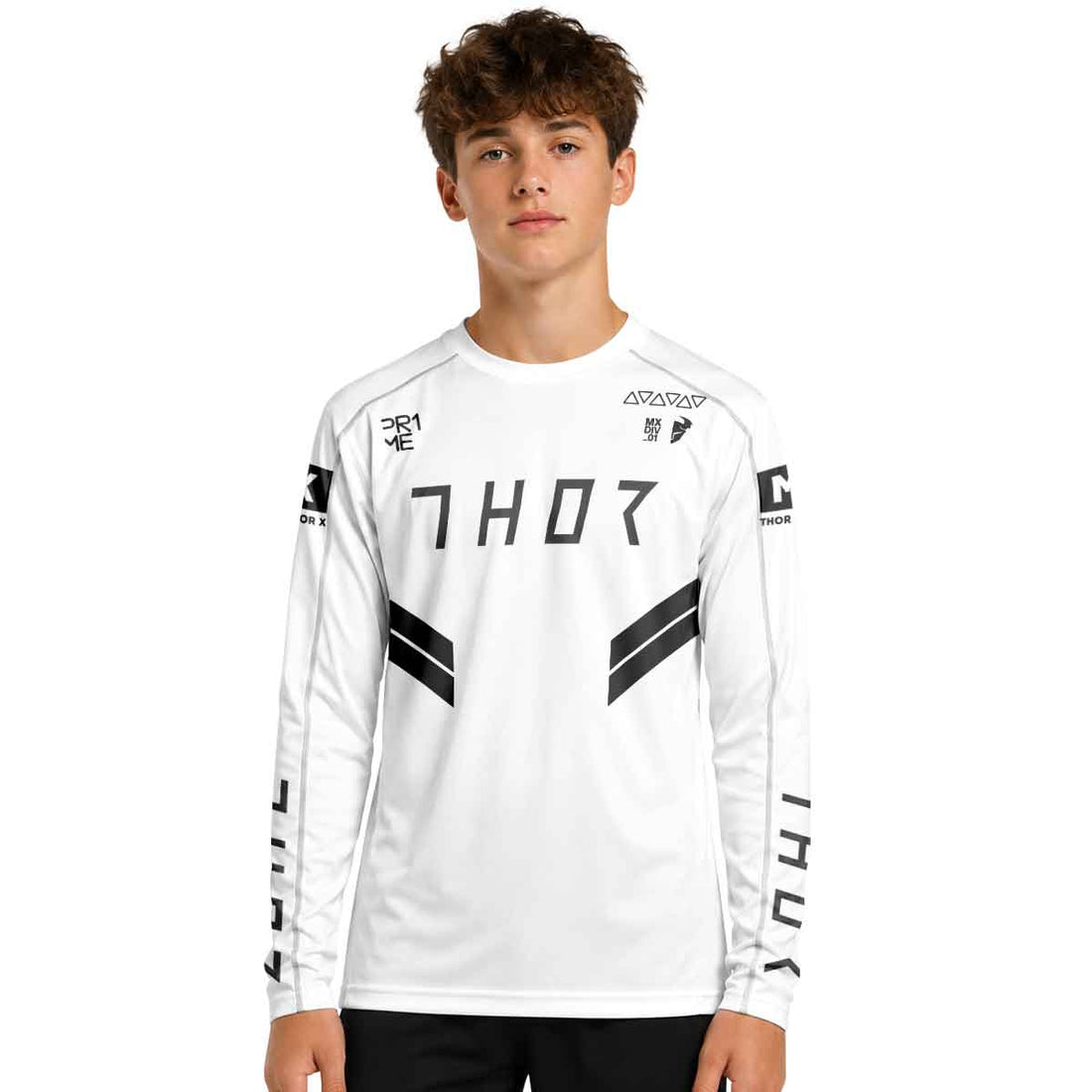 Cooper Webb 2 Thor White Youth Long Sleeve Motocross Jersey