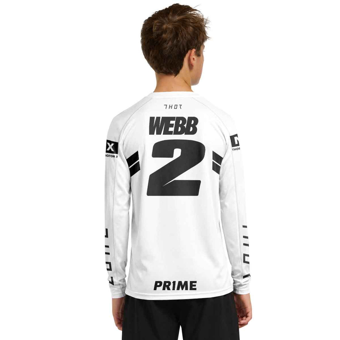 Cooper Webb 2 Thor White Youth Long Sleeve Motocross Jersey