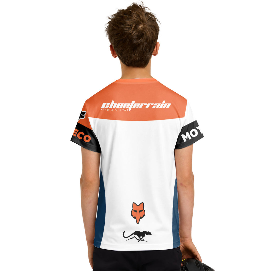 Fox Blue Raceco Youth Short Sleeve Mountain Bike Jersey