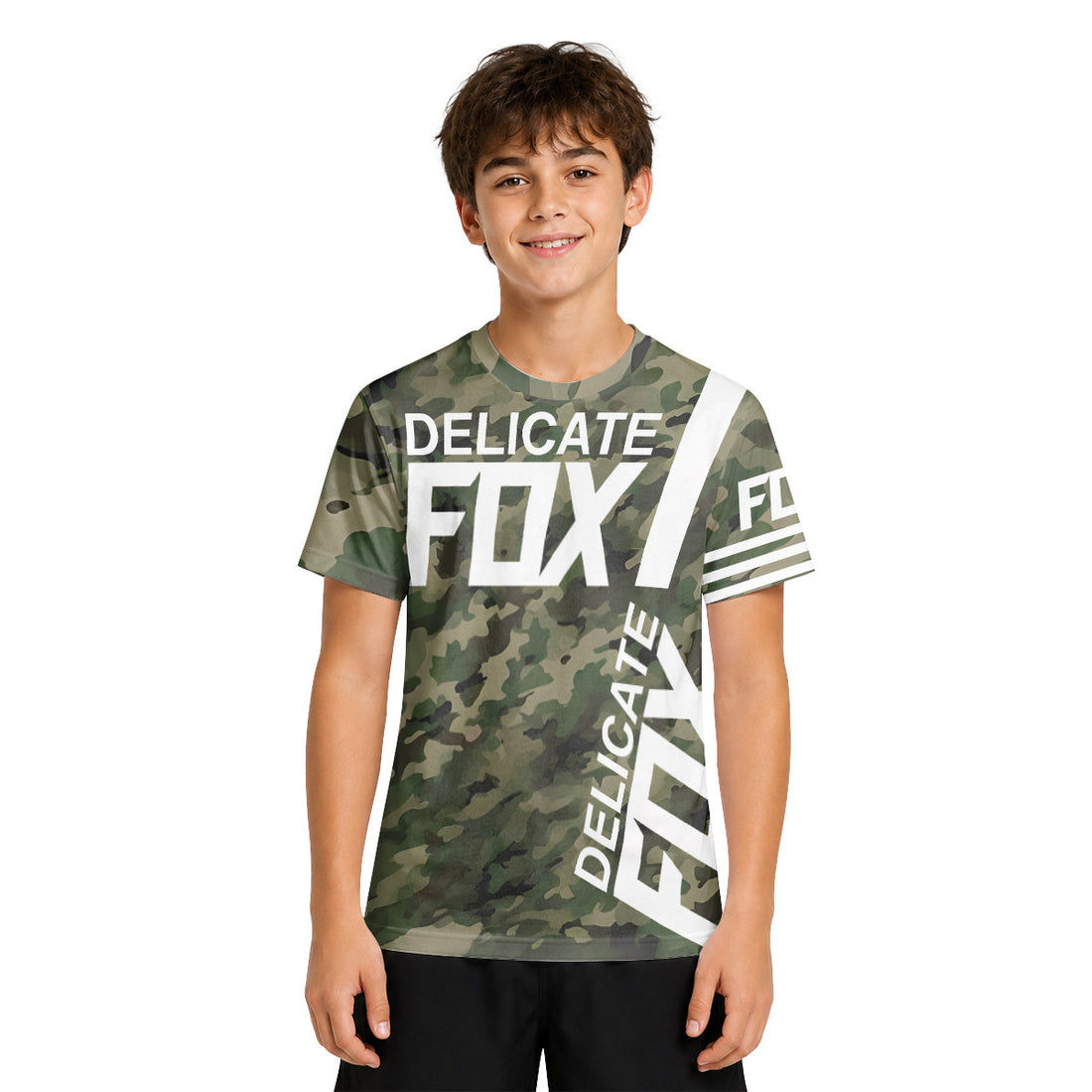 Fox Delicate Camo Youth Short Sleeve Mountain Bike Jersey