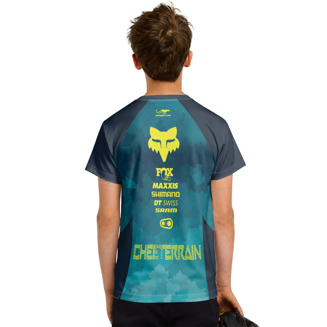 Fox Racing Black Teal Youth Short Sleeve Mountain Bike Jersey
