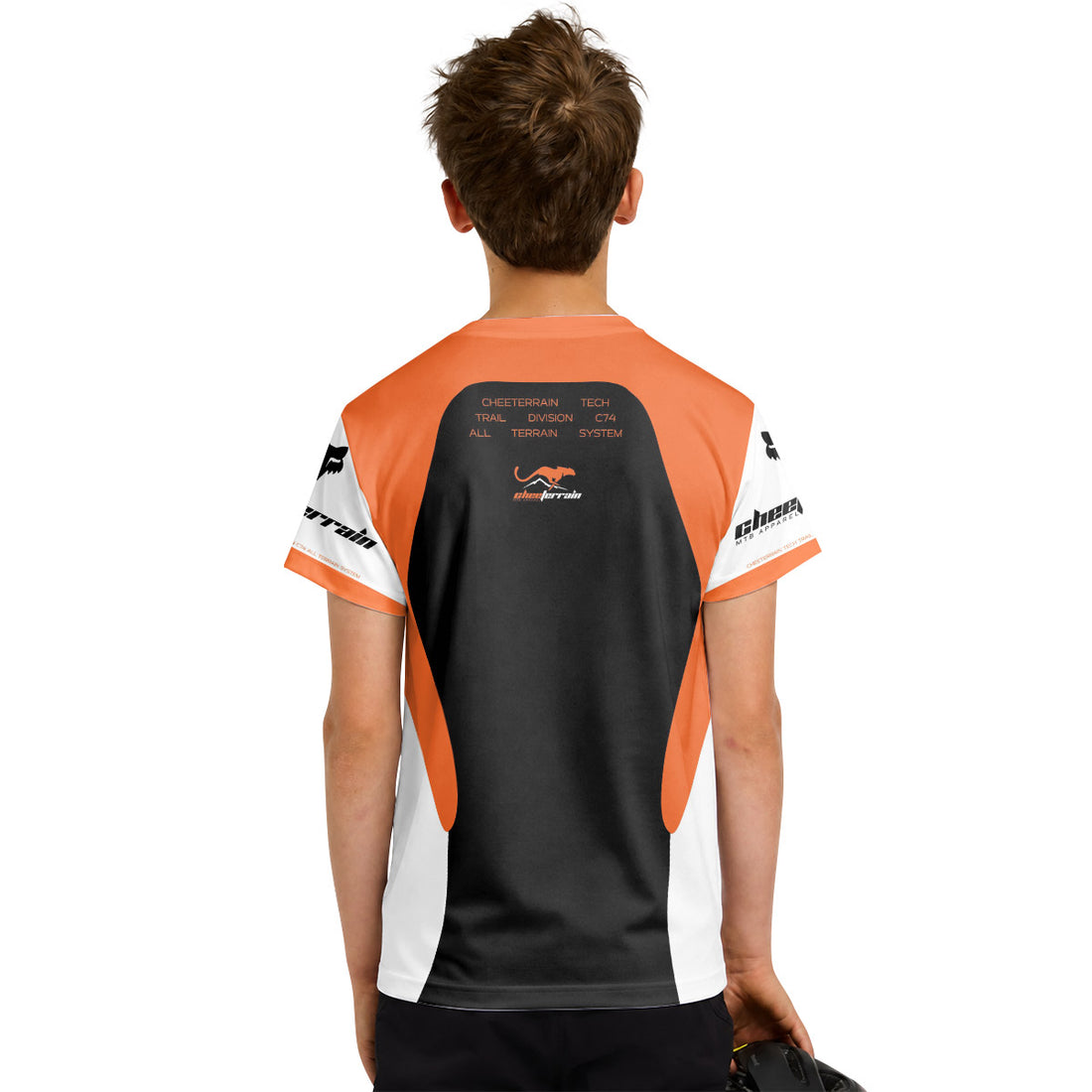 Fox Racing Orange Black Youth Short Sleeve Mountain Bike Jersey