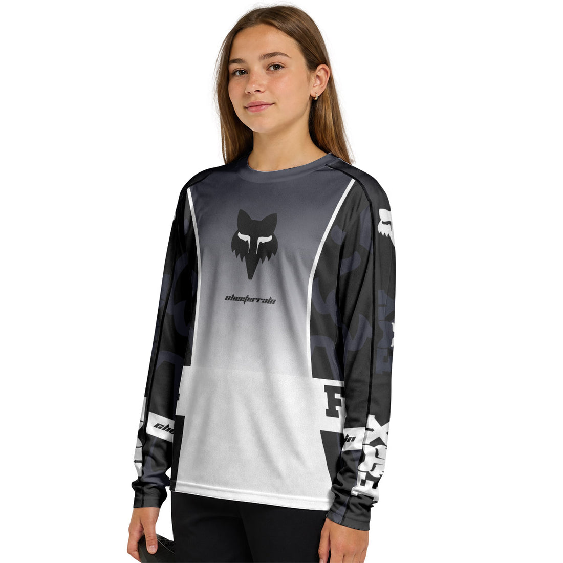Fox Sidecut Youth Long Sleeve Mountain Bike Jersey