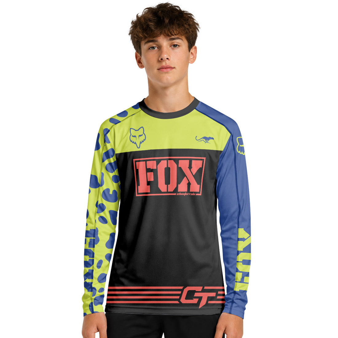 Fox Vibrant Beast Youth Long Sleeve Mountain Bike Jersey