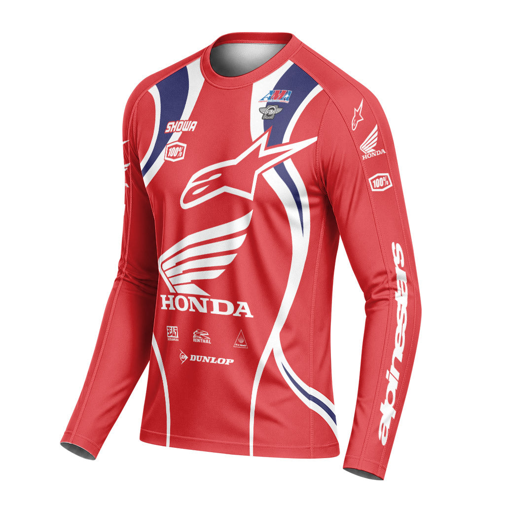 Honda Jett Lawrence 18 Long Sleeve Motocross Jersey