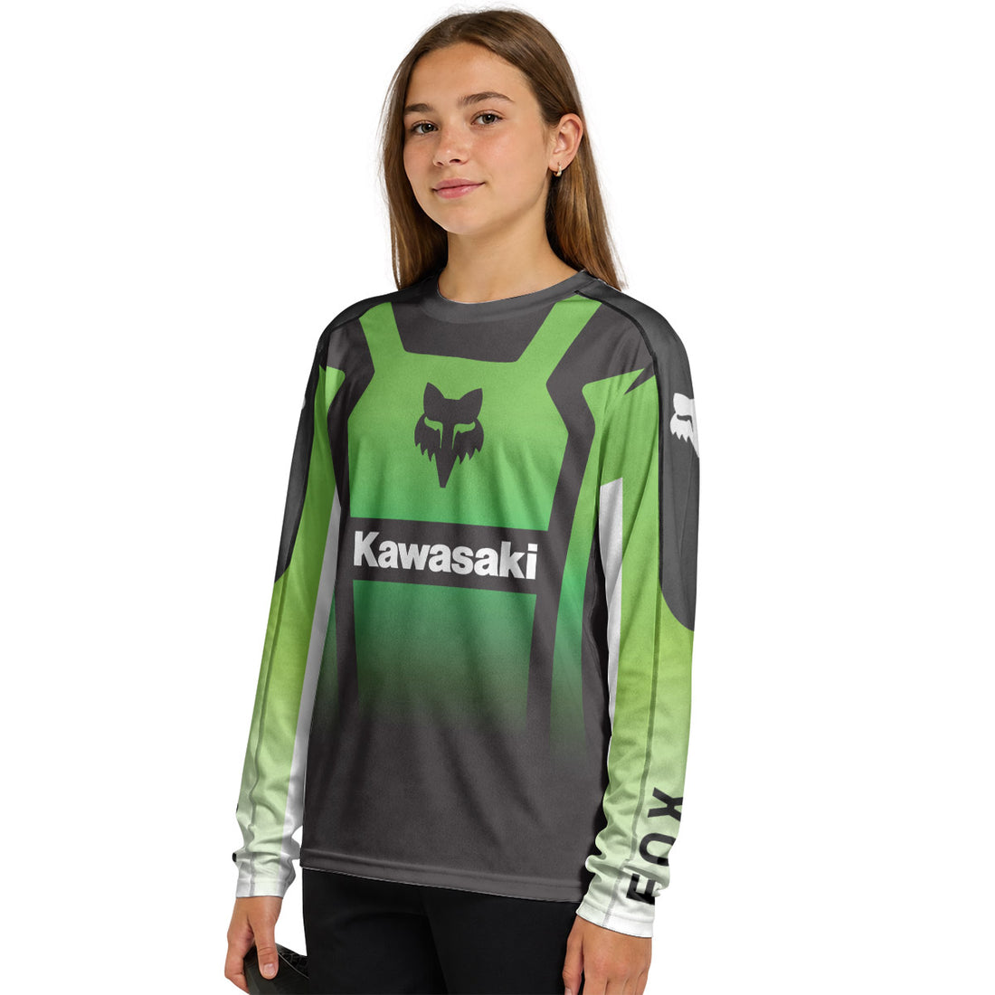 Kawasaki Youth Long Sleeve Motocross Jersey