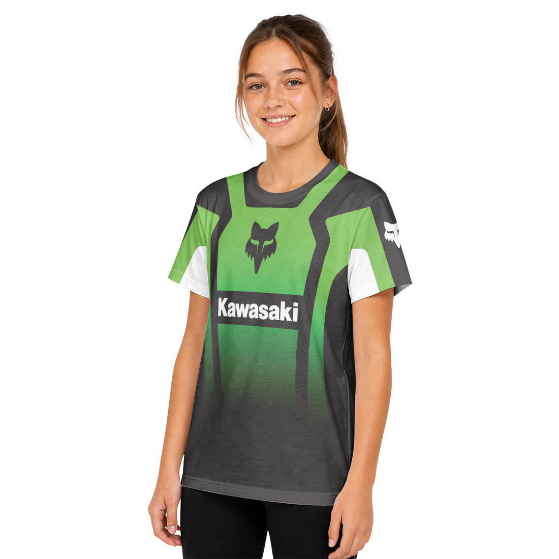 Kawasaki Youth Short Sleeve Motocross Jersey