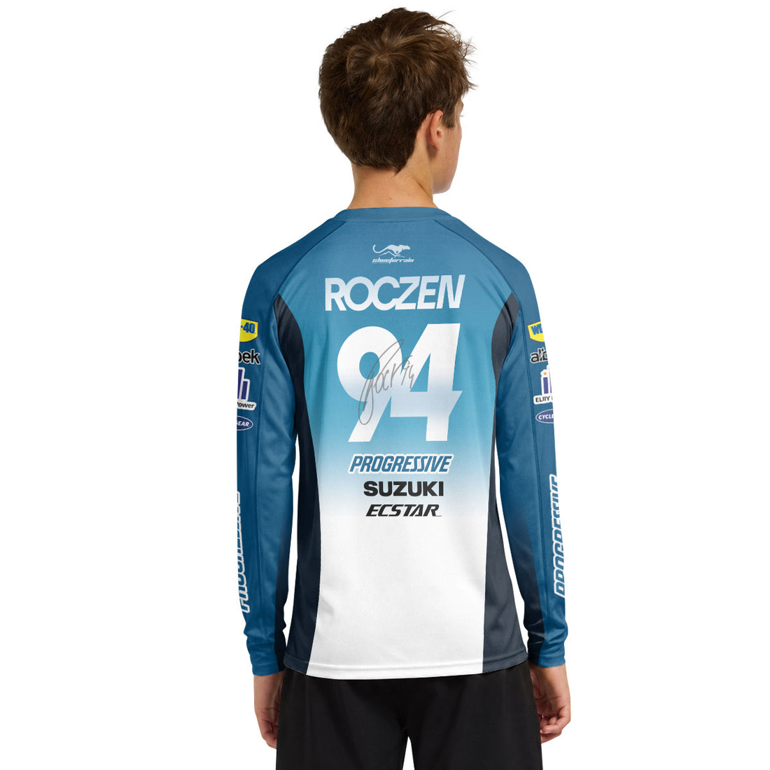 Ken Roczen 94 Suzuki Progressive Youth Long Sleeve Motocross Jersey