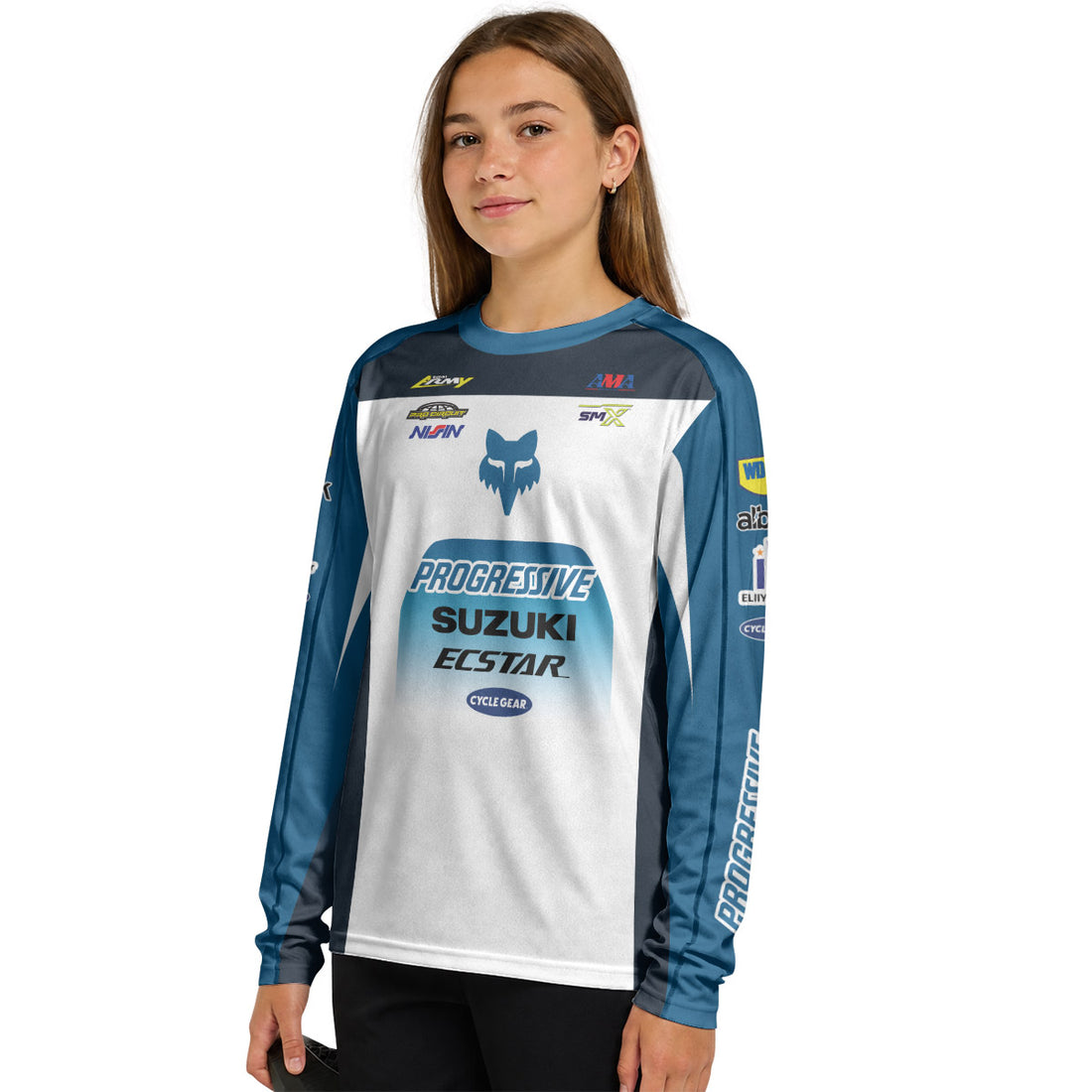 Ken Roczen 94 Suzuki Progressive Youth Long Sleeve Motocross Jersey