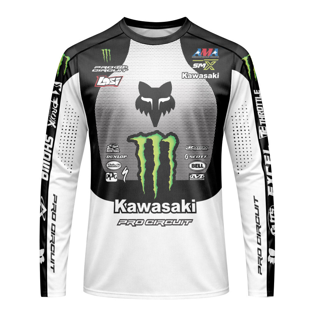 Monster Deegan 38 Black White Long Sleeve Motocross Jersey