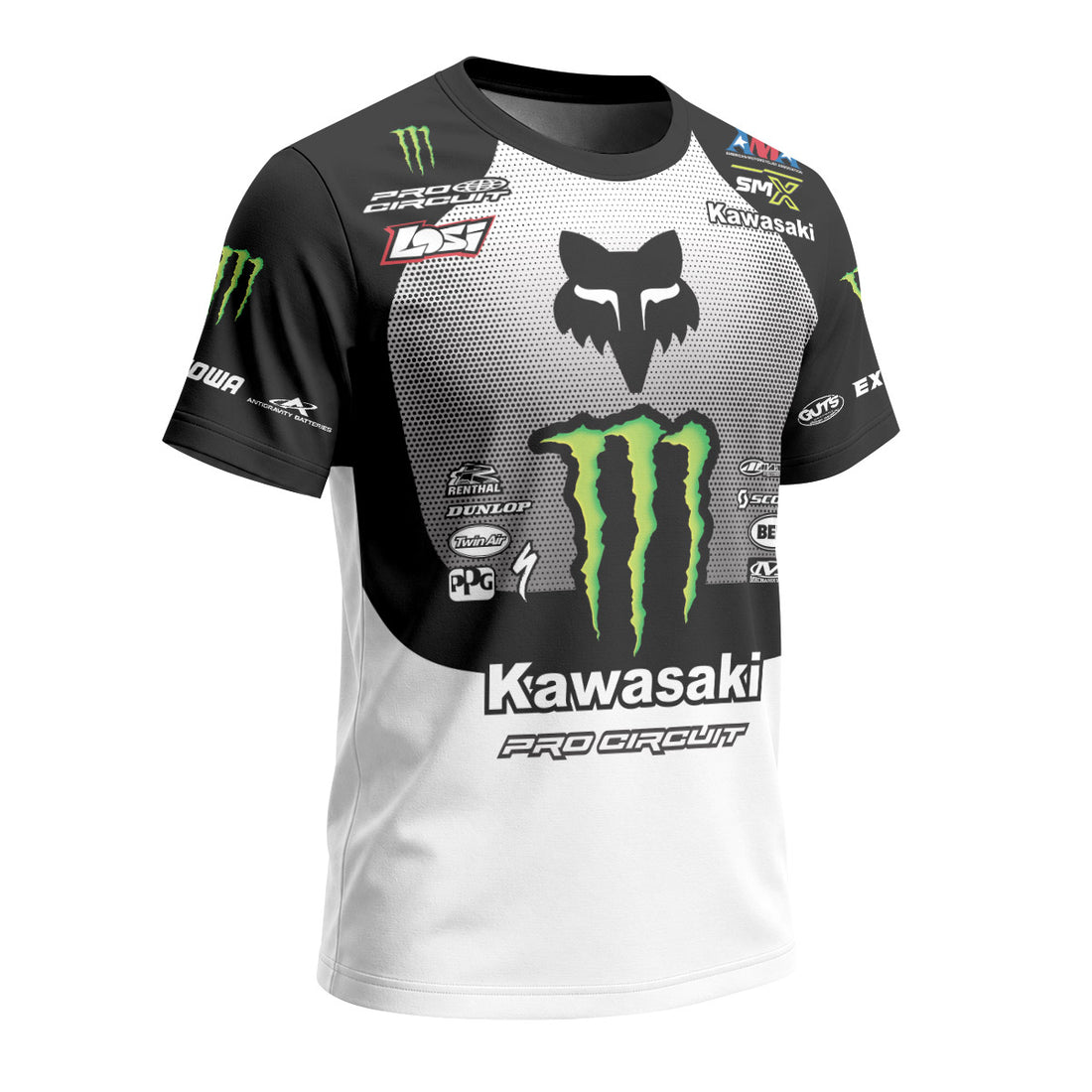 Monster Deegan 38 Black White Short Sleeve Motocross Jersey