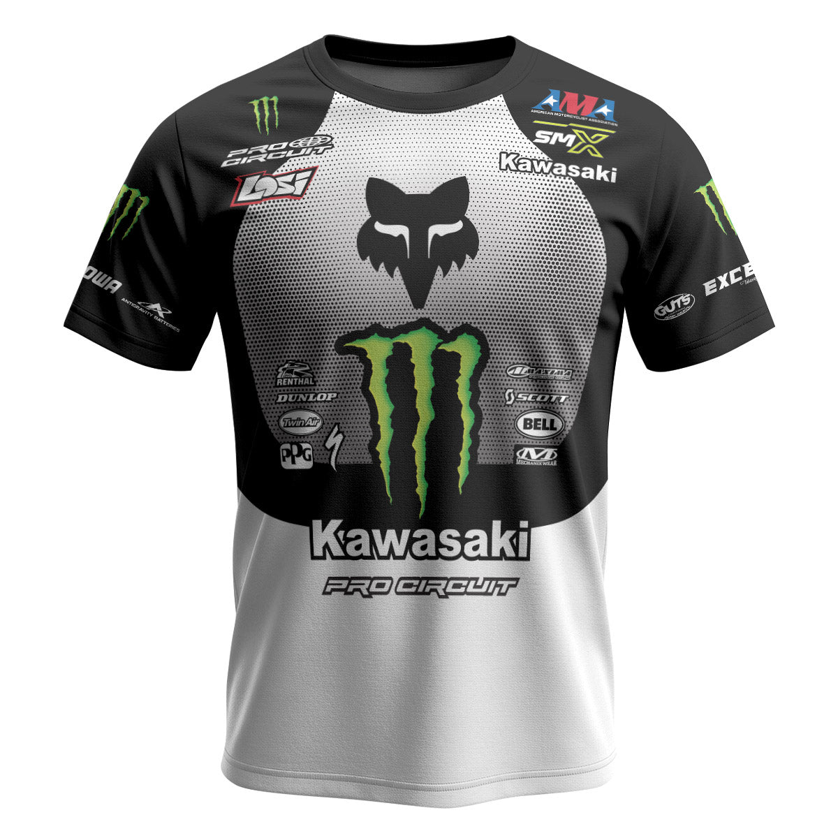 Monster Deegan 38 Black White Short Sleeve Motocross Jersey