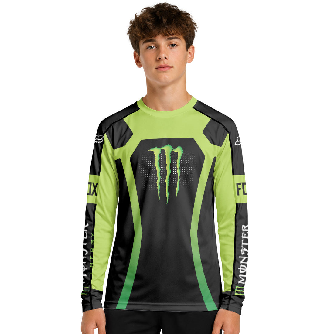 Monster Downhill Youth Long Sleeve Mountain Bike Jersey