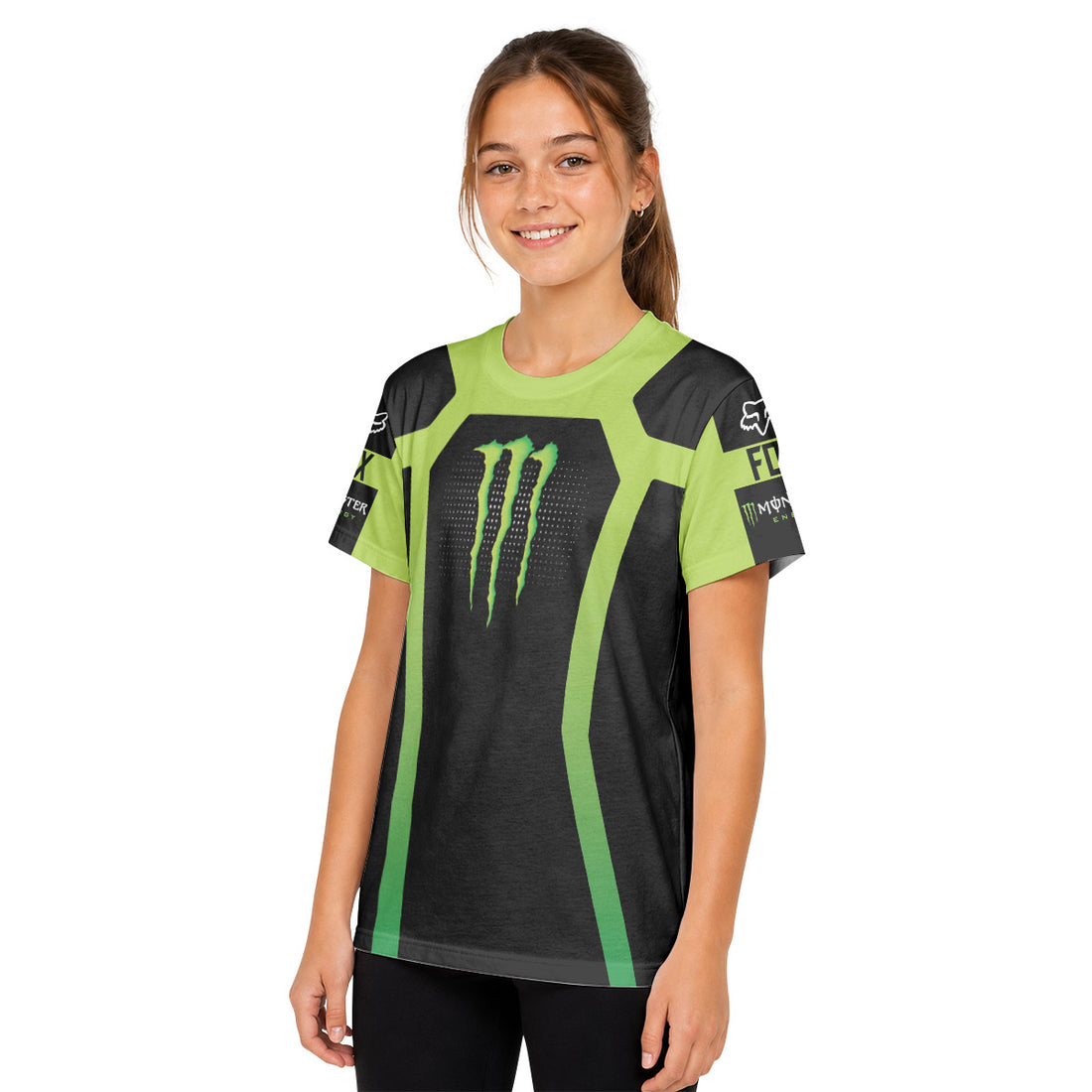 Monster Downhill Youth Short Sleeve Mountain Bike Jersey