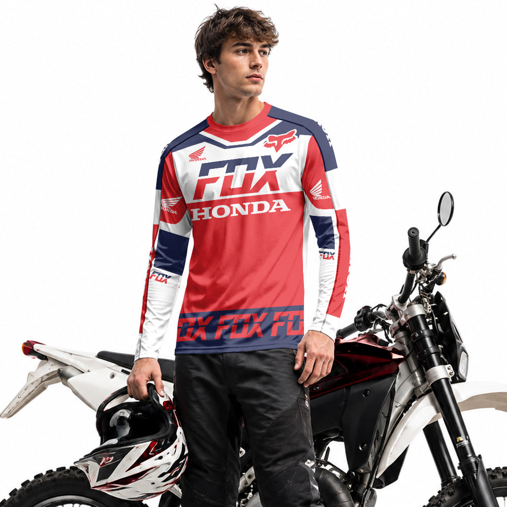 Personalized Fox Honda Dirt Ride Long Sleeve Motocross Jersey