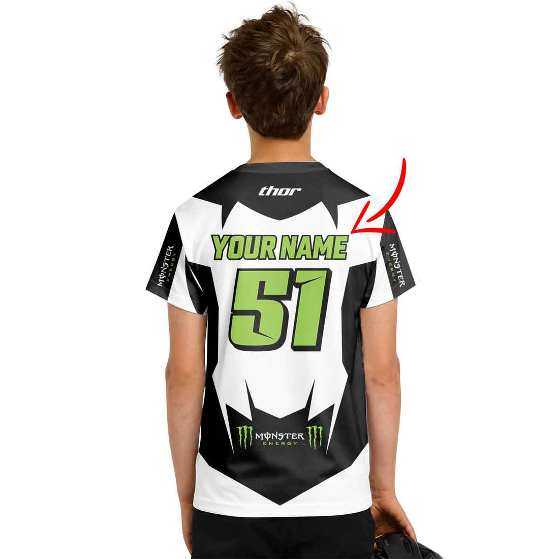 Ryan Villopoto 51 Monster Youth Short Sleeve Motocross Jersey