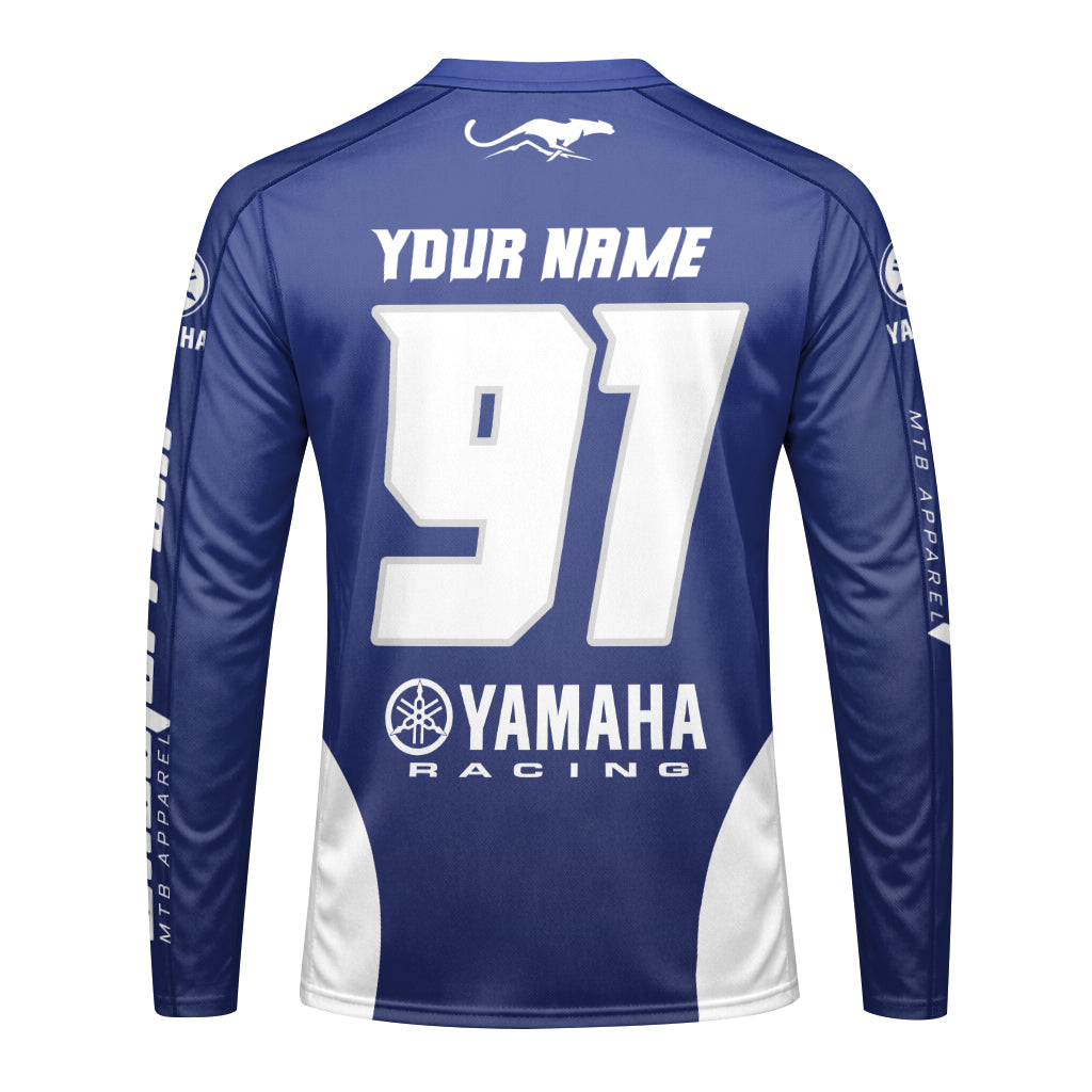 Personalized Yamaha Racing Long Sleeve Motocross Jersey