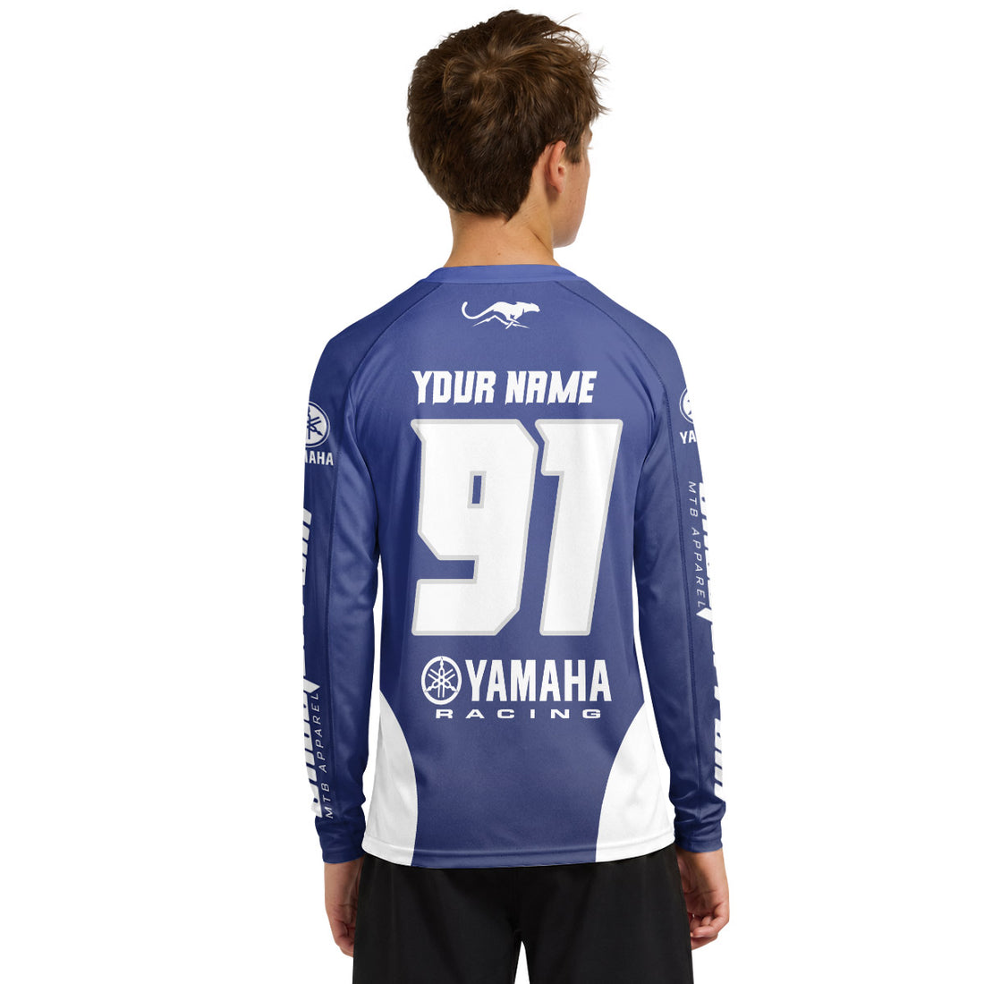 Personalized Yamaha Racing Youth Long Sleeve Motocross Jersey