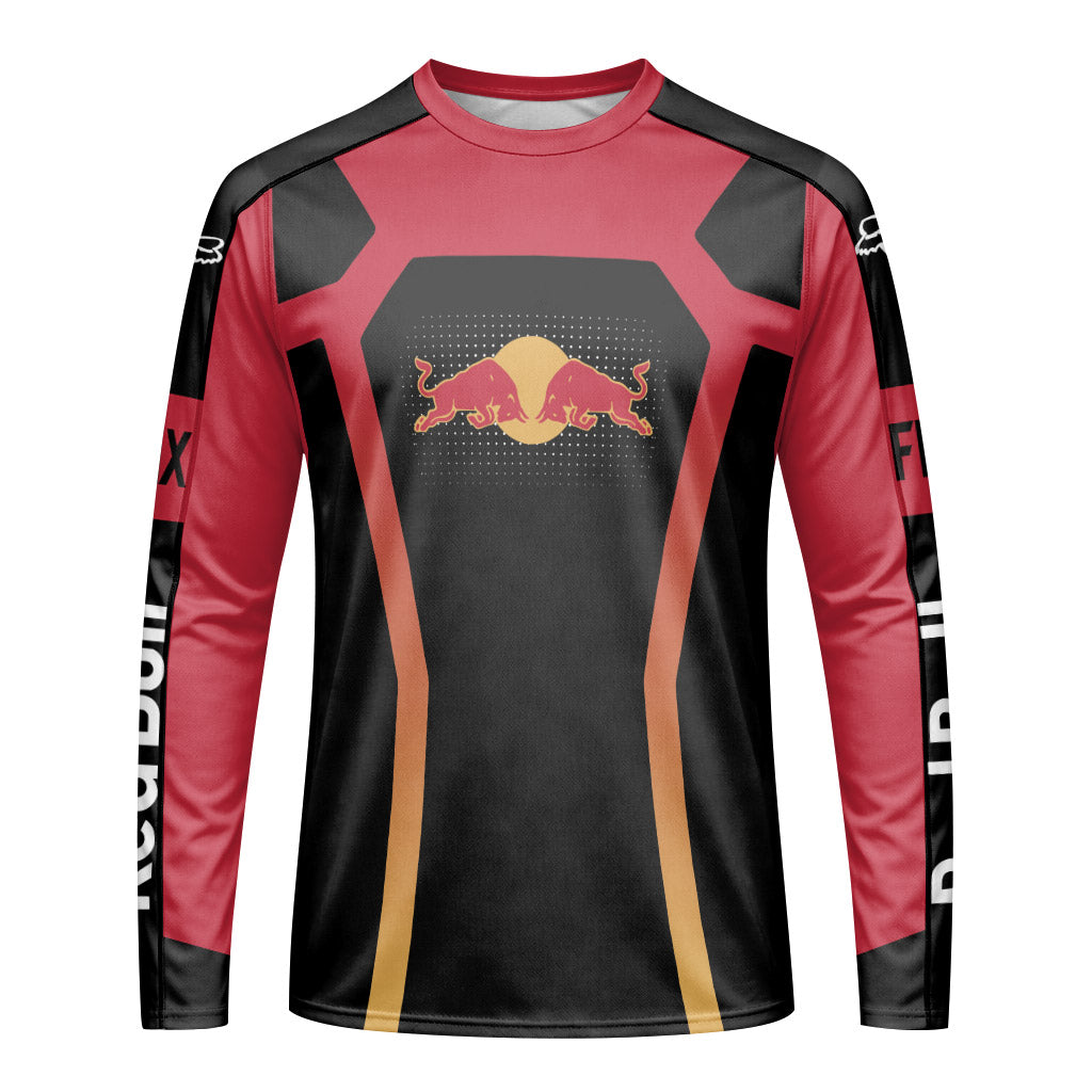 Red Bull Downhill Long Sleeve Mountain Bike Jersey