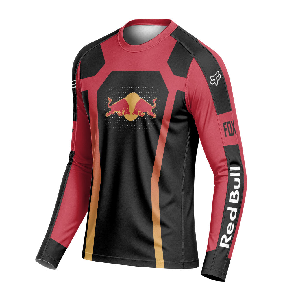 Red Bull Downhill Long Sleeve Mountain Bike Jersey