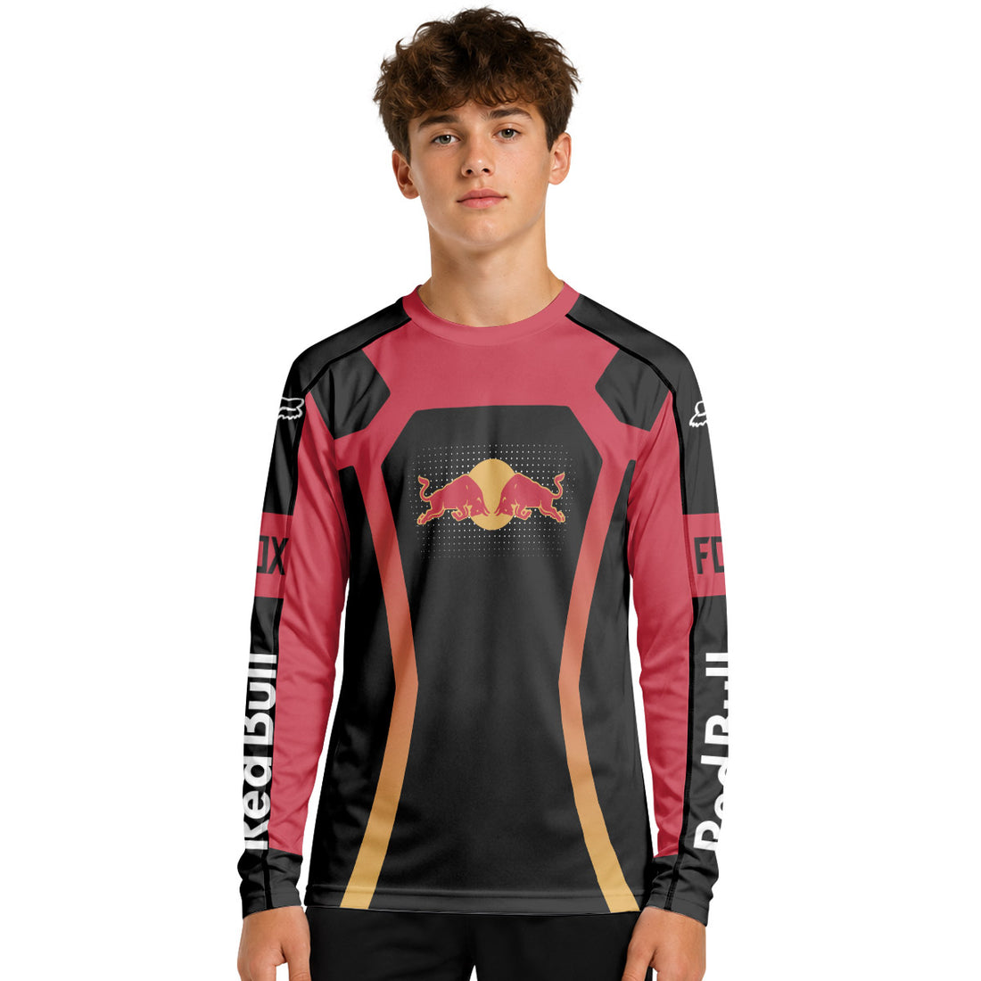 Red Bull Downhill Youth Long Sleeve Mountain Bike Jersey