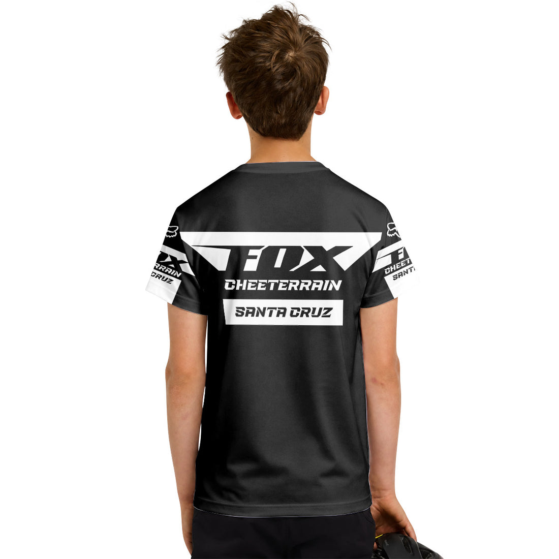 Santa Cruz Racing White Youth Short Sleeve Mountain Bike Jersey