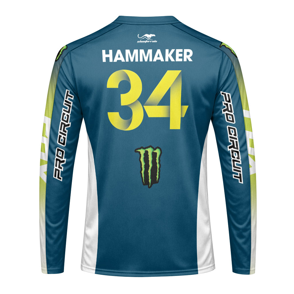Seth Hammaker 34 Monster Long Sleeve Motocross Jersey