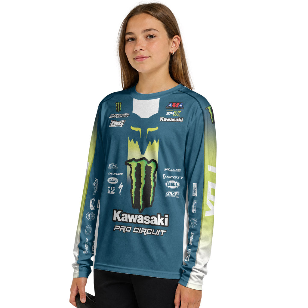 Seth Hammaker 34 Monster Youth Long Sleeve Motocross Jersey