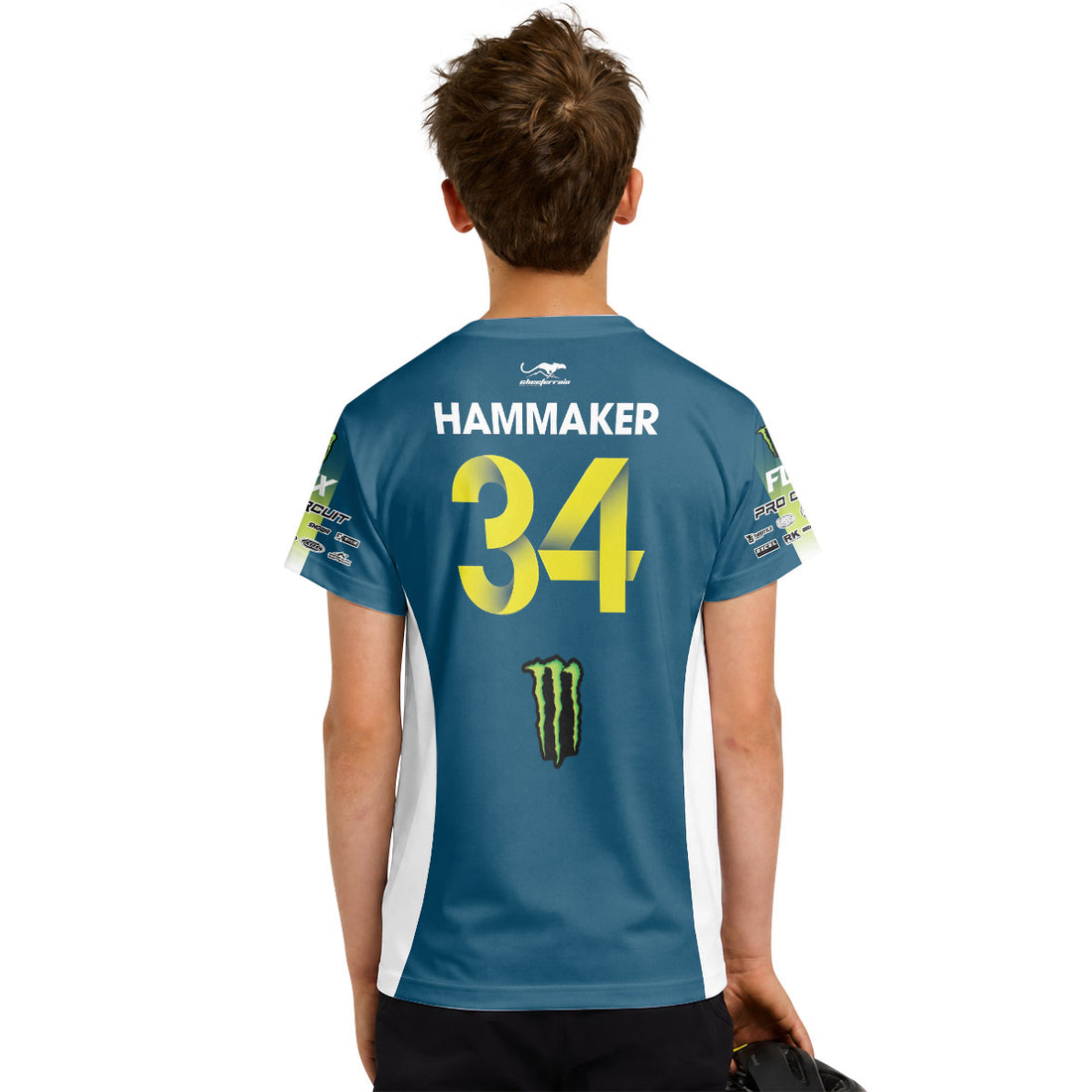Seth Hammaker 34 Monster Youth Short Sleeve Motocross Jersey
